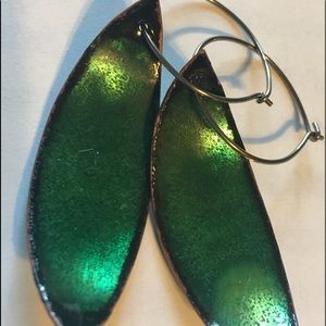Enameled earrings